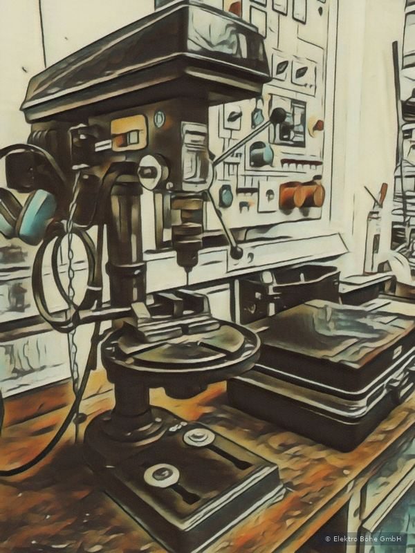 Ständerbohrmaschine in der Werkstatt